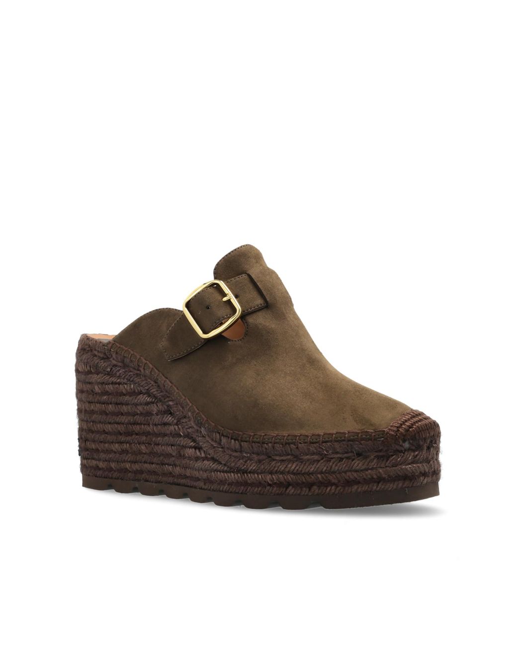 Stella McCartney Black Wedge Sandals 'Gaia'