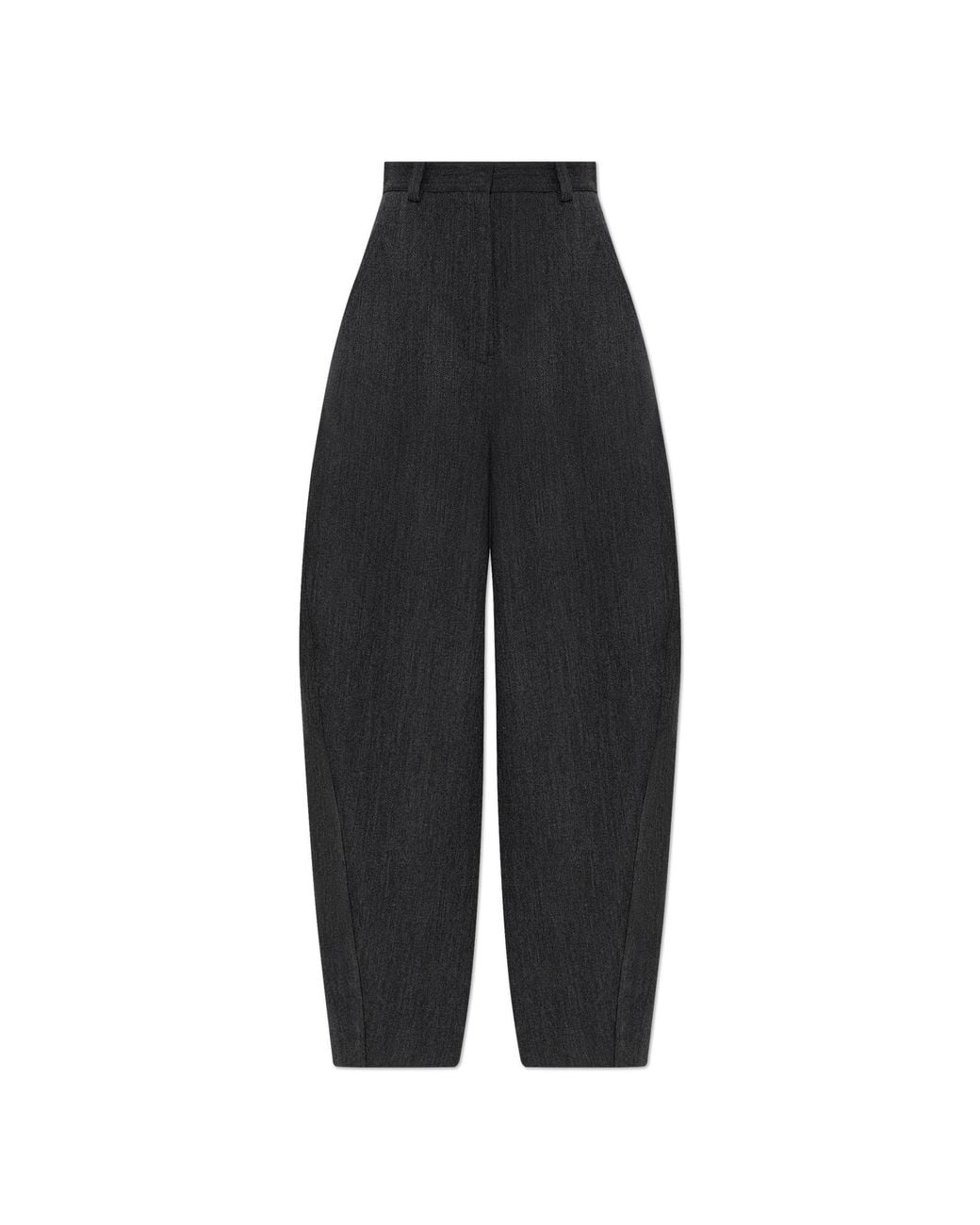 Balenciaga Black Wide-Leg Wool Trousers