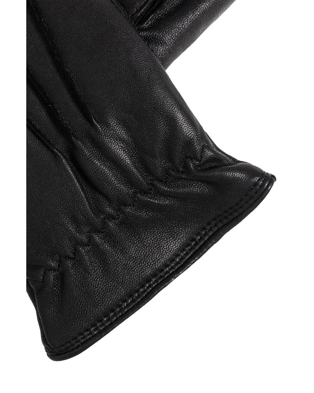 Ugg Black Leather Gloves for men