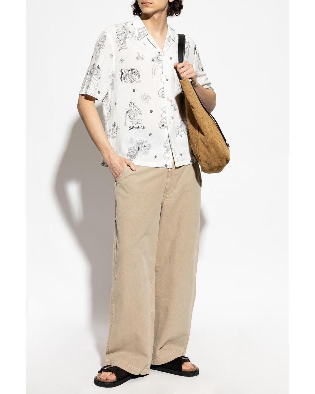 AllSaints White "Terra" Shirt for men