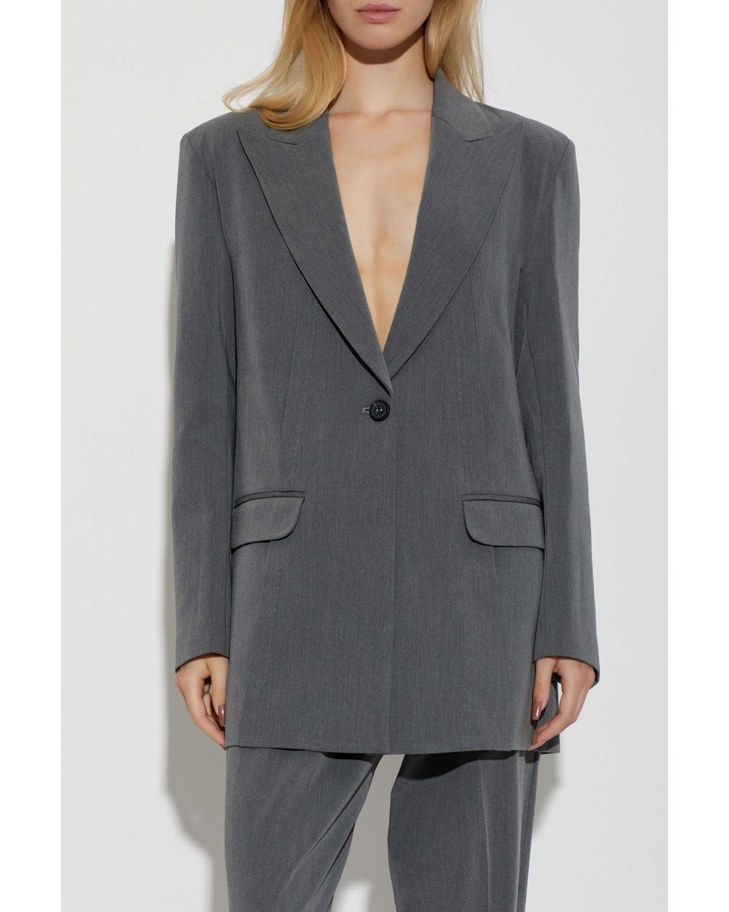 Akep Gray Single-Slit Blazer