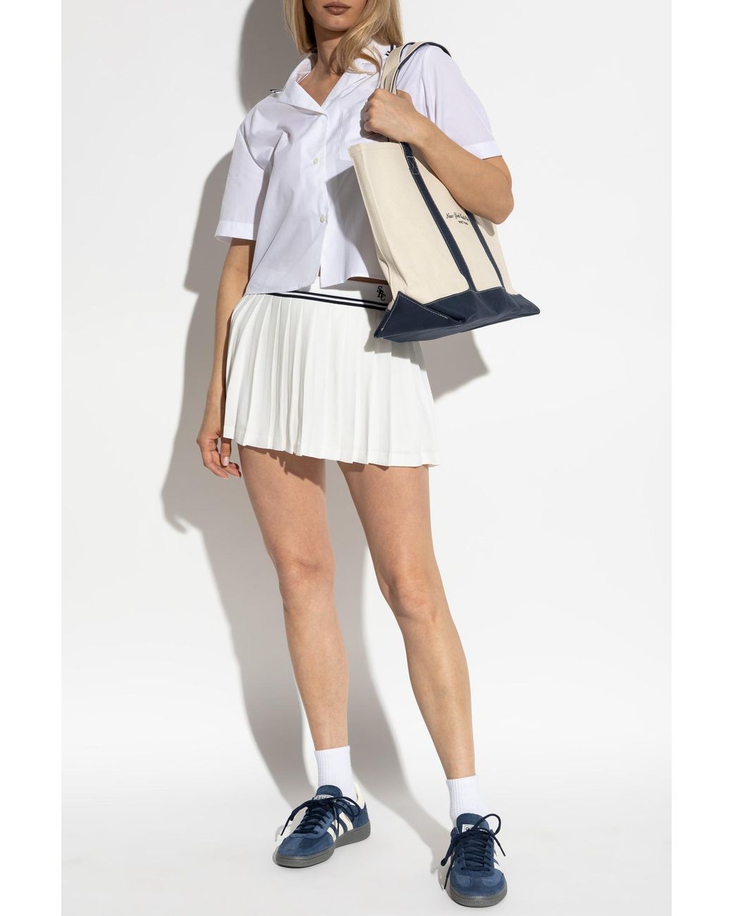 Sporty & Rich White Pleated Skirt