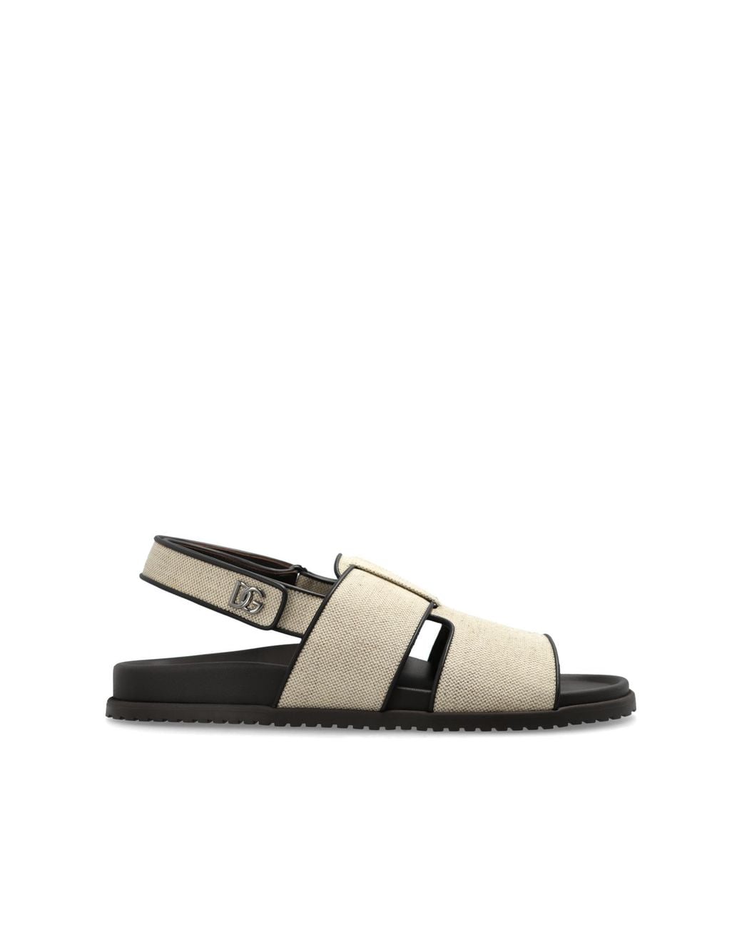 Dolce & Gabbana White Sandals With Logo for men