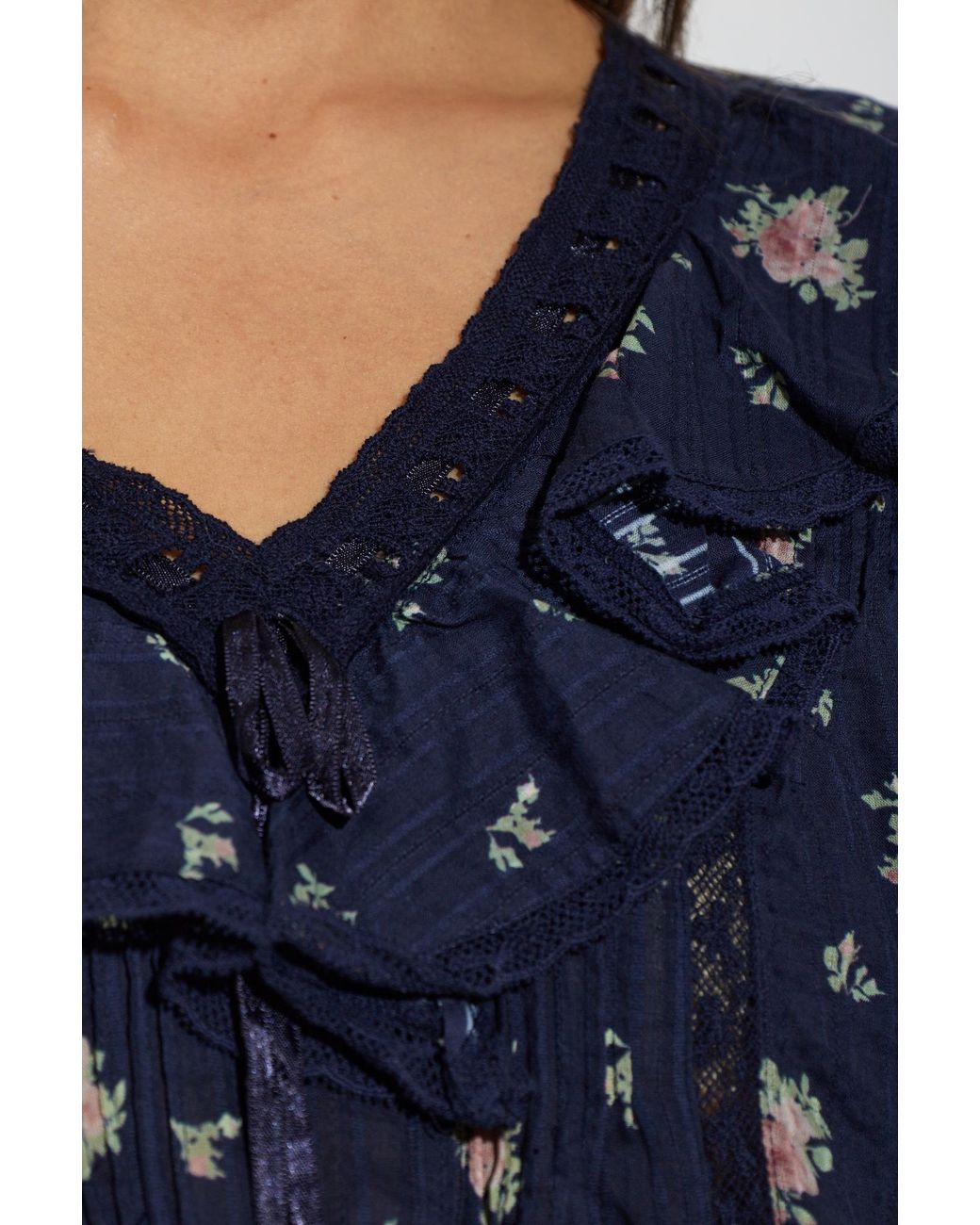 LoveShackFancy Blue Blouse "Romllly"
