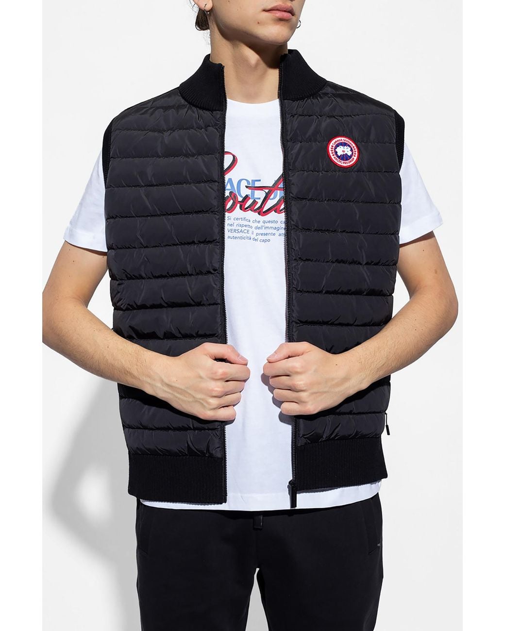 Canada Goose Blue Quilted Vest for men