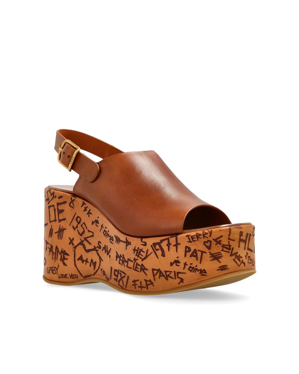 Chloé Blue Wedge Sandals Maxime