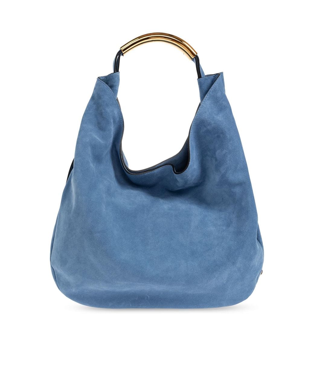Moschino Blue Suede Bag 'Handle Me'