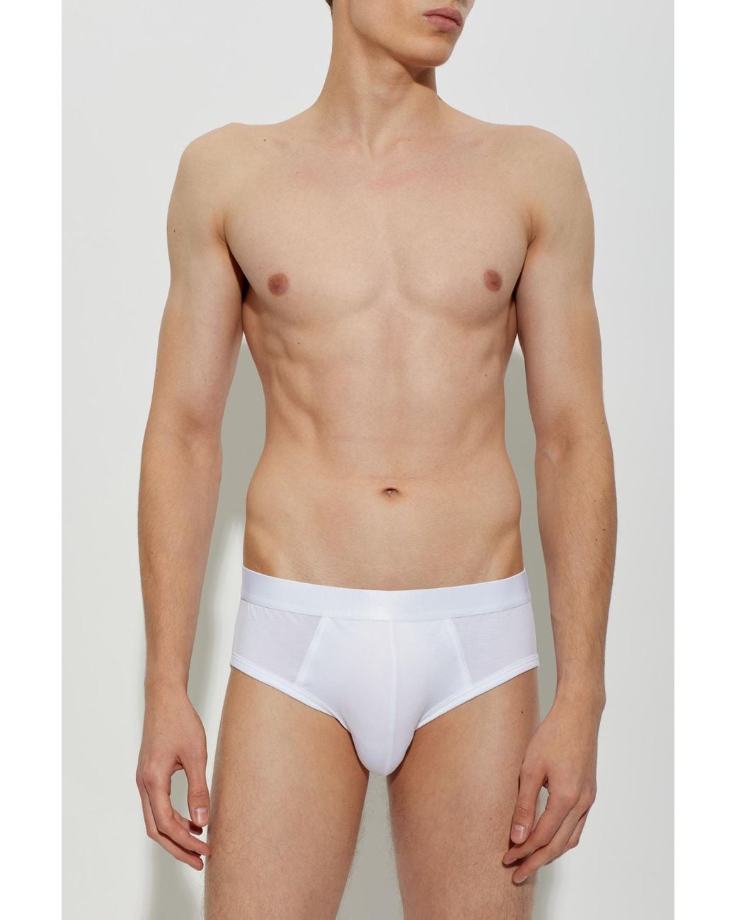 CDLP White Three-Pack Logo Briefs for men