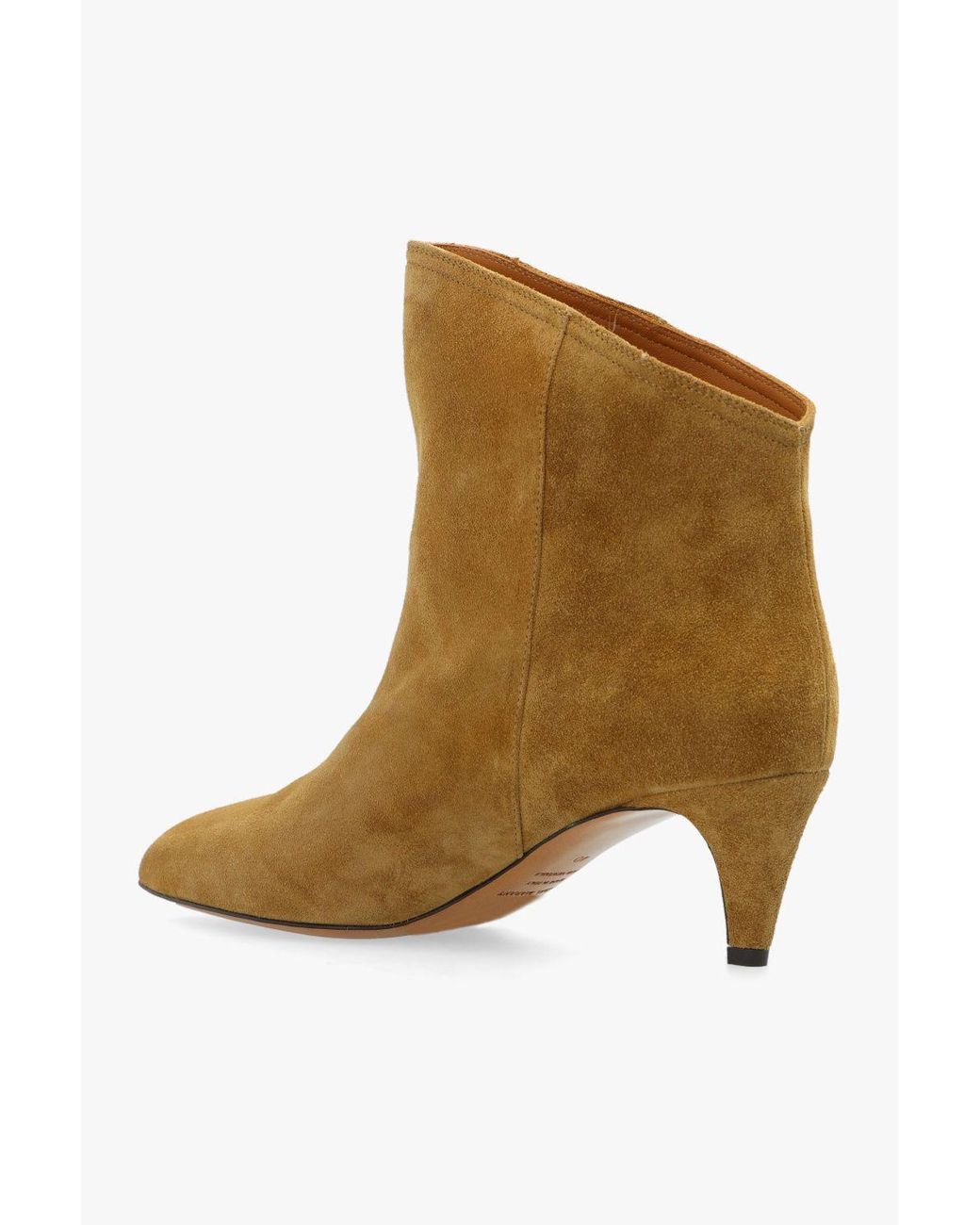 Isabel Marant Donatee Low Heels Ankle Boots In Beige Leather for Women