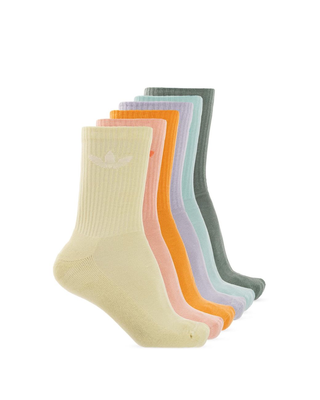 Adidas Originals White Six-Pack Of Socks