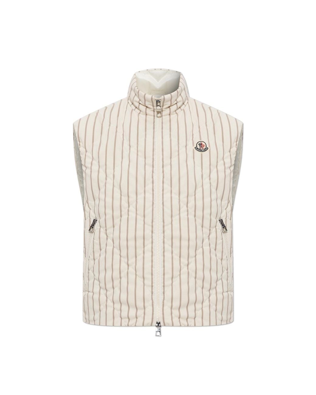 Moncler White Puffer Vest 'Aussa'