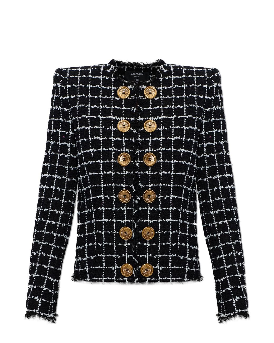 Balmain Black Tweed Blazer