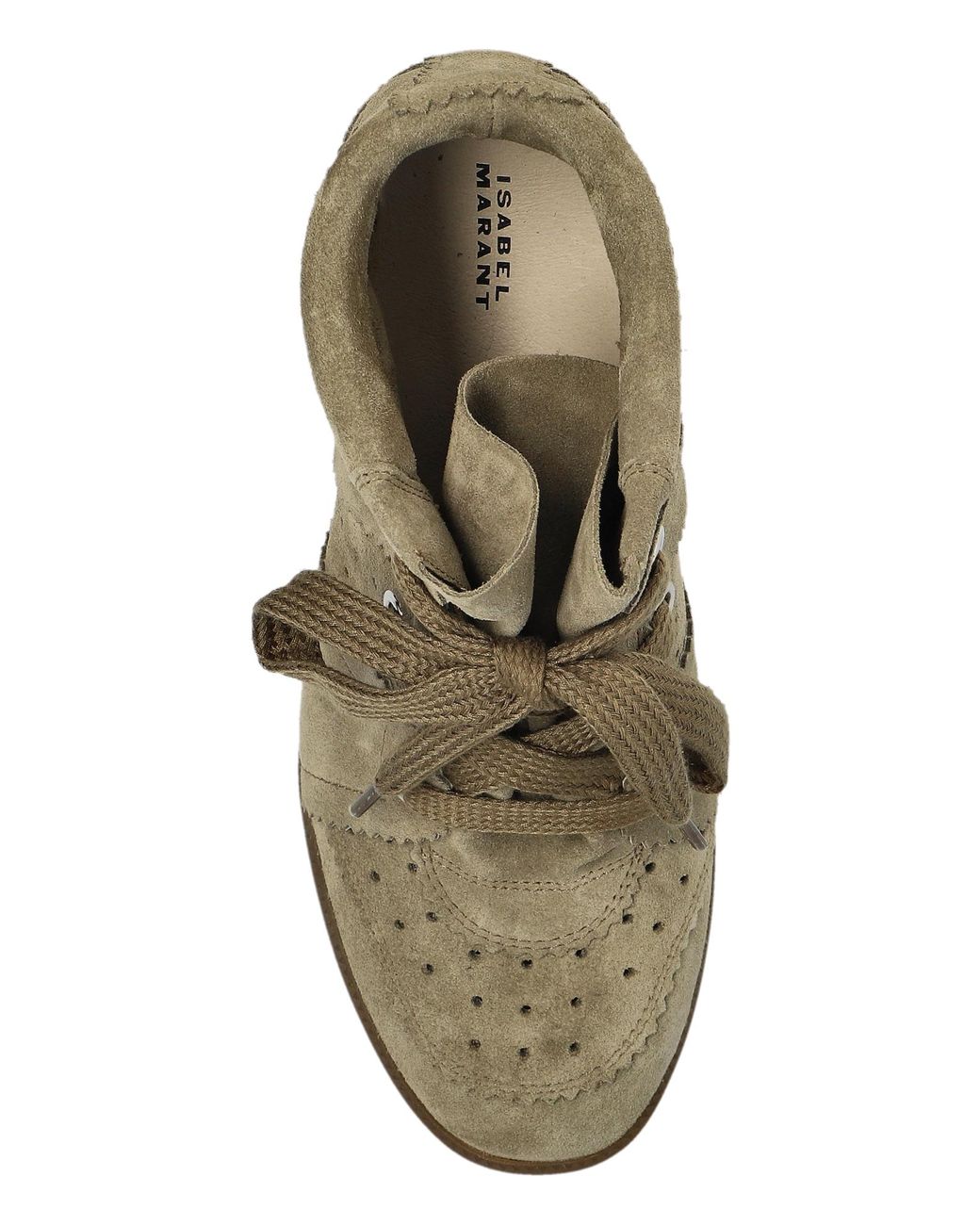 Isabel Marant Suede Bobby Wedge Boots in Green Lyst