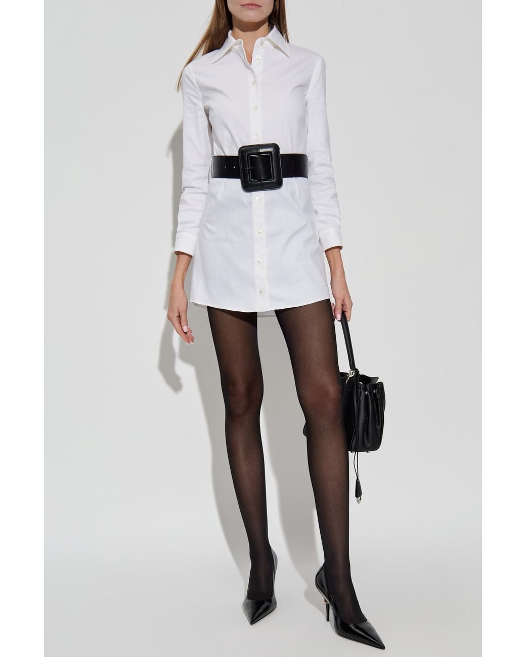 Balenciaga White Dress With Belt