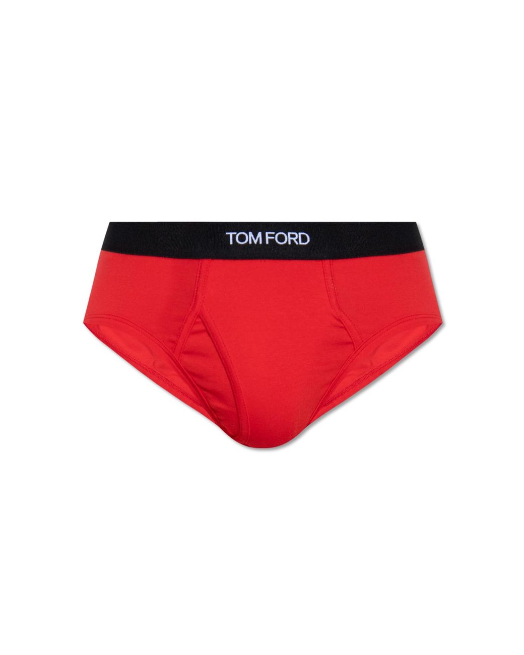 Tom Ford Red Logo Waistband Briefs for men