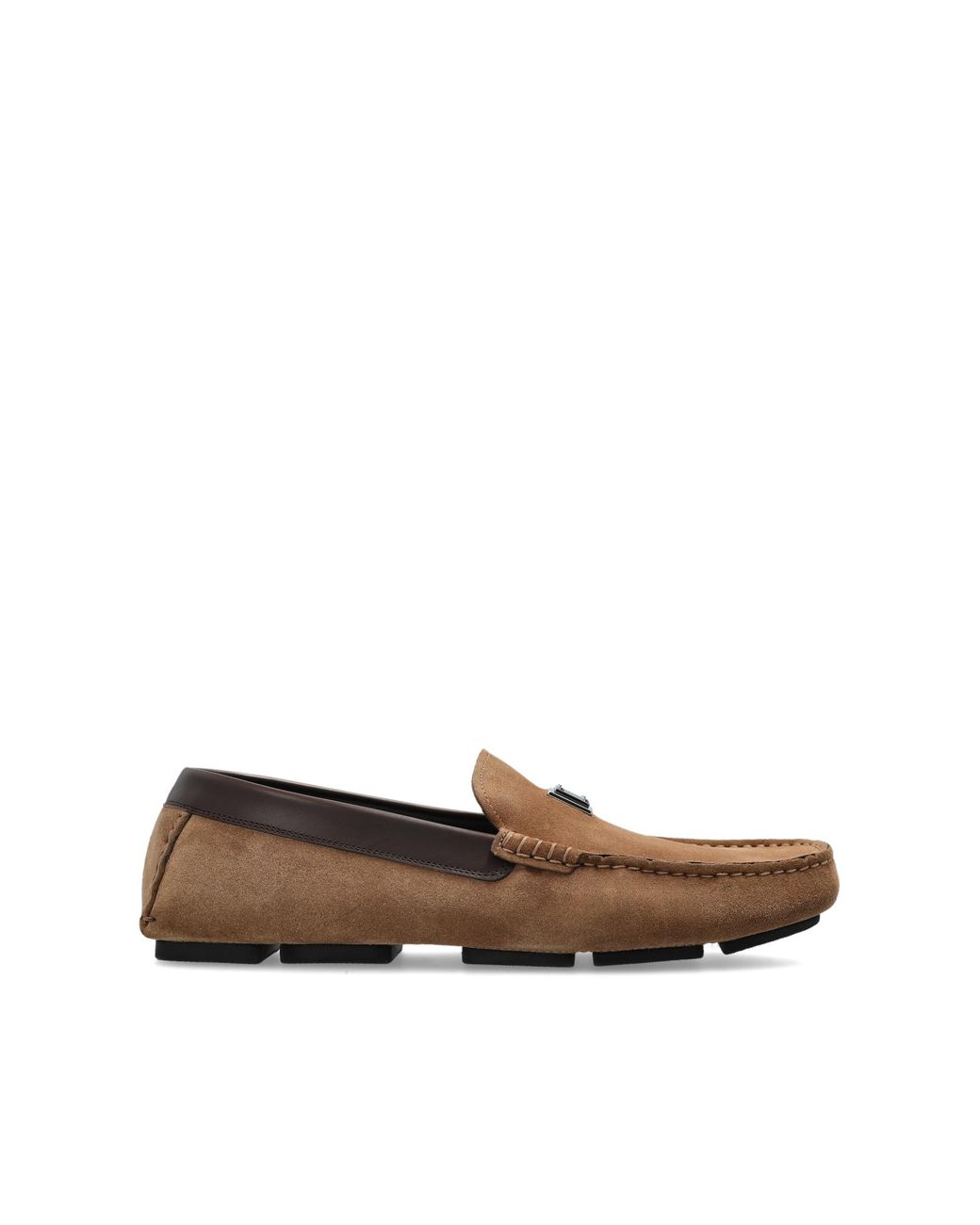 Dolce & Gabbana Brown Leather Moccasins for men