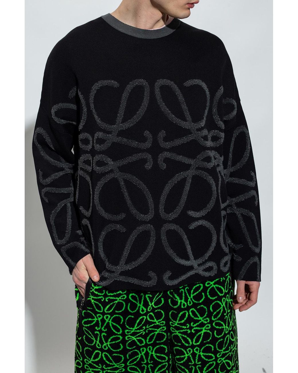 Loewe Sweater With Logo in Black for Men - Lyst