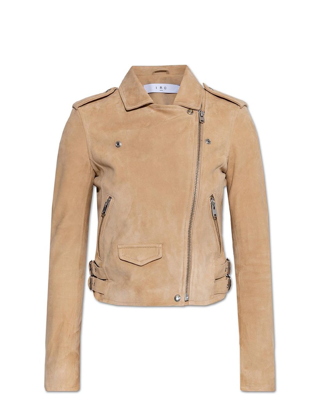 IRO 'ashley' Suede Jacket in Natural | Lyst