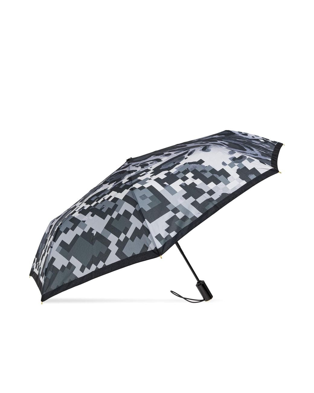 Moschino Gray Folding Umbrella