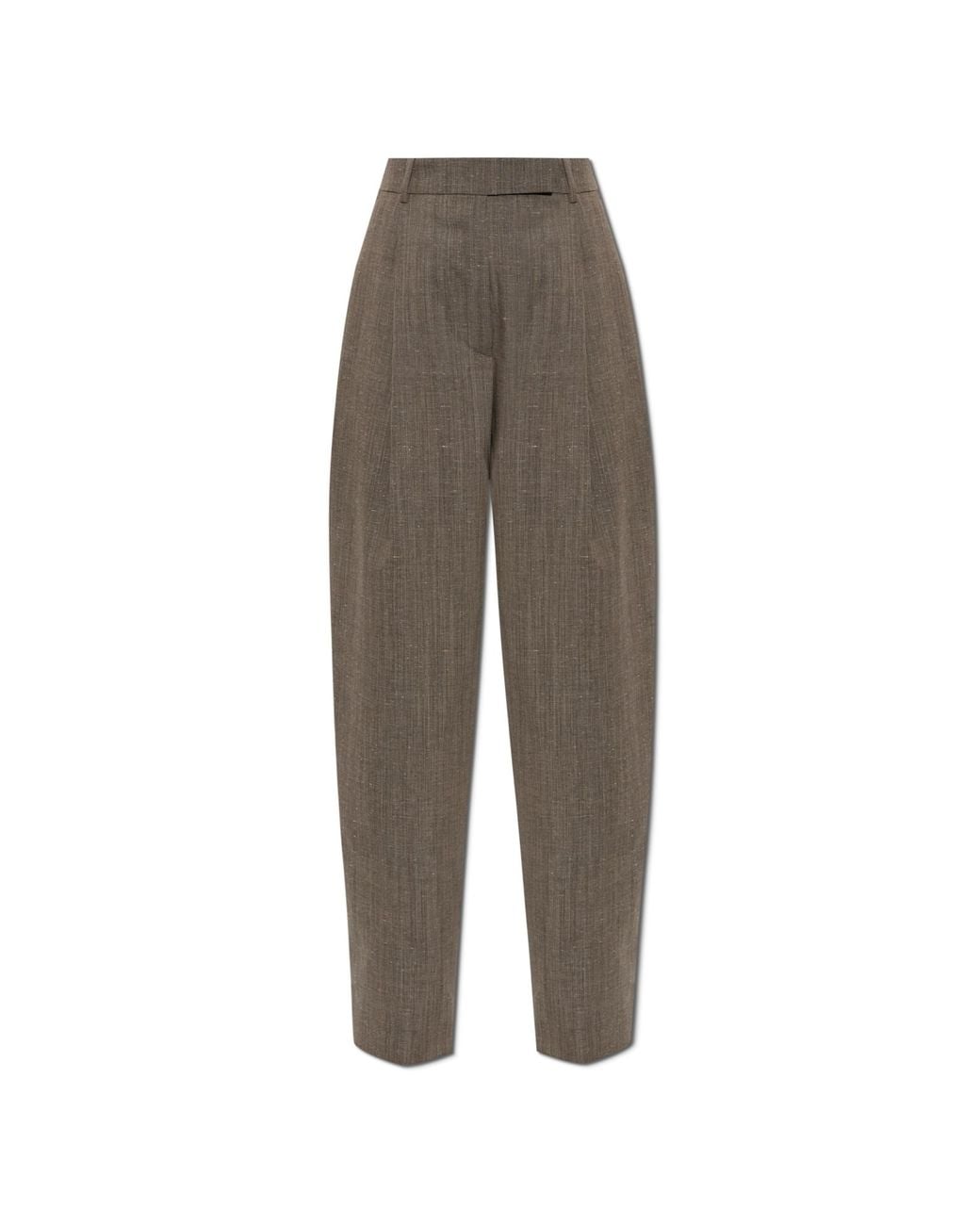 Rohe Gray Wool Pleated Trousers