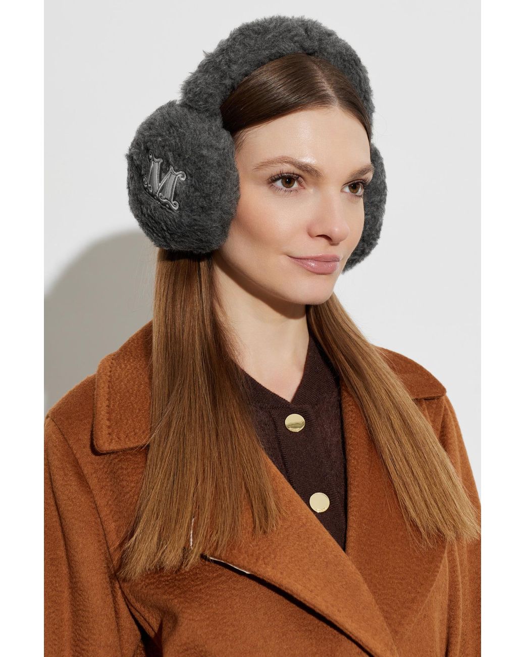 Max Mara Black Wool Earmuffs 'Muffy2'
