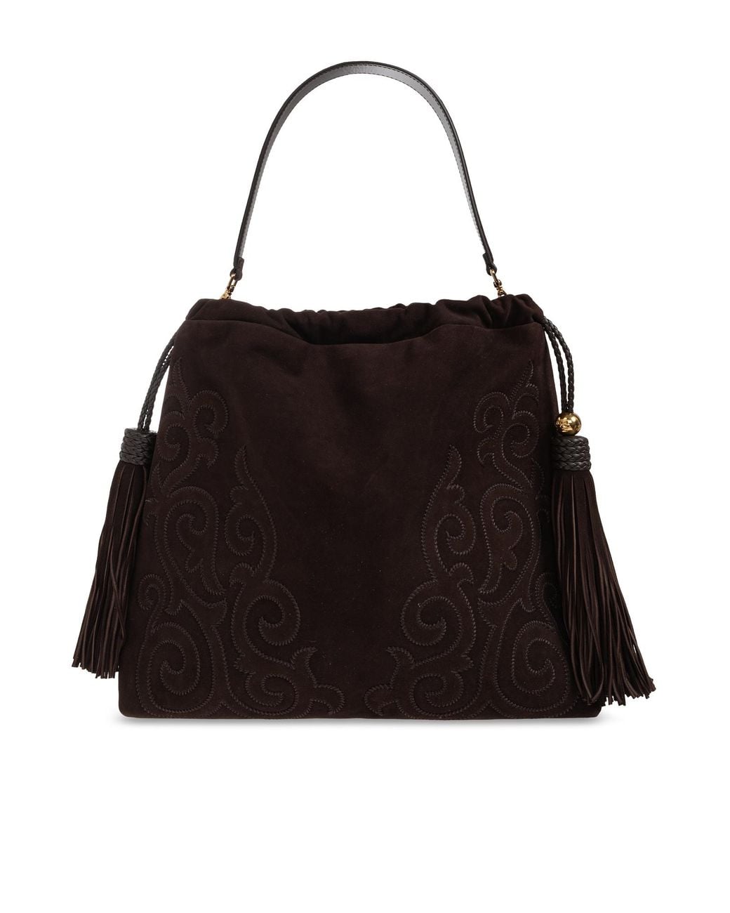Etro Black Suede Bag "Kalispera Large"