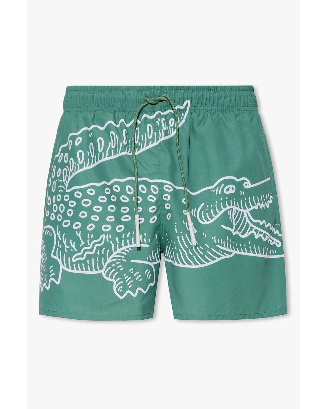 Lacoste Swim Shorts With Logo in Green for Men Lyst