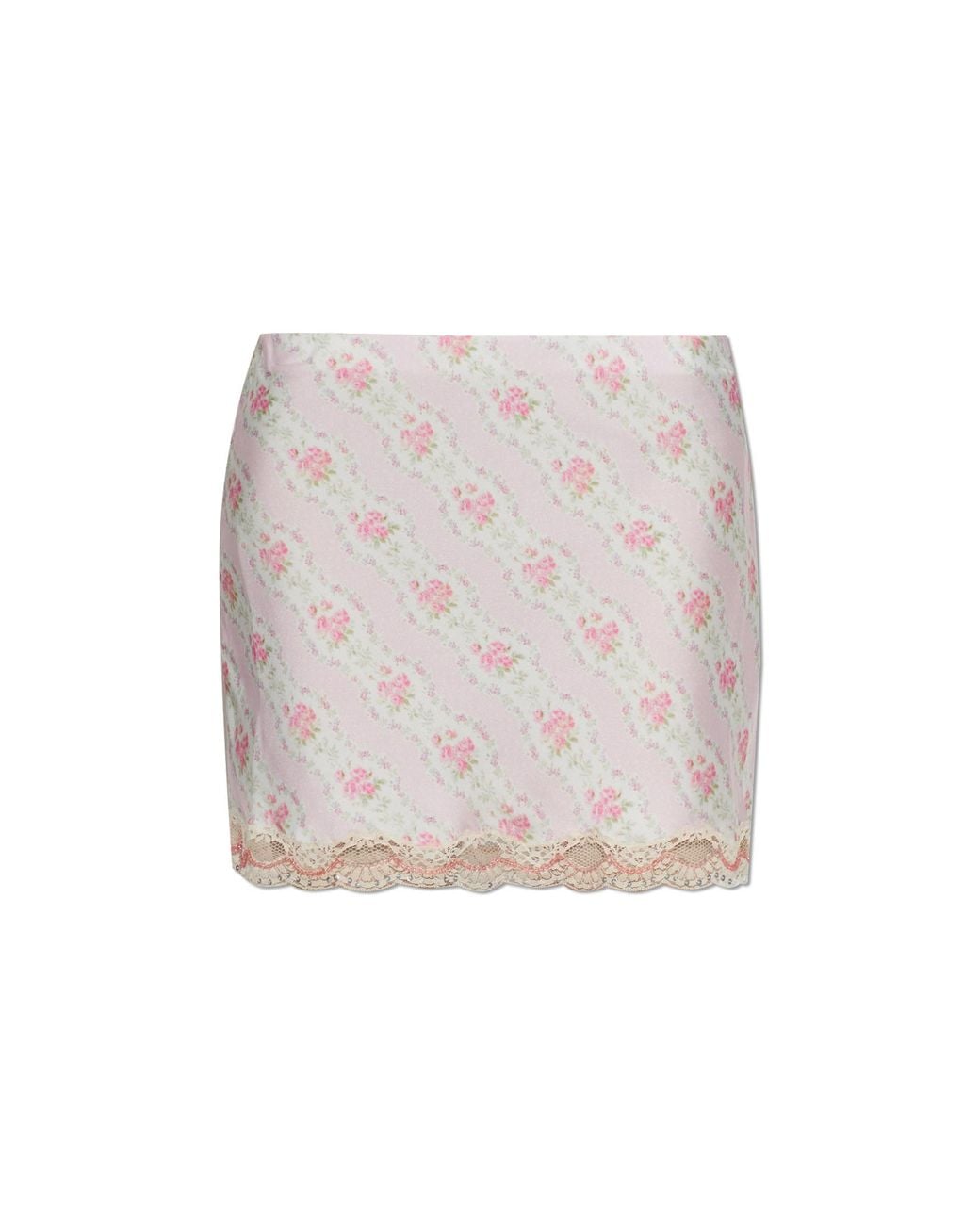 LoveShackFancy Natural Short Skirt 'Bernes'