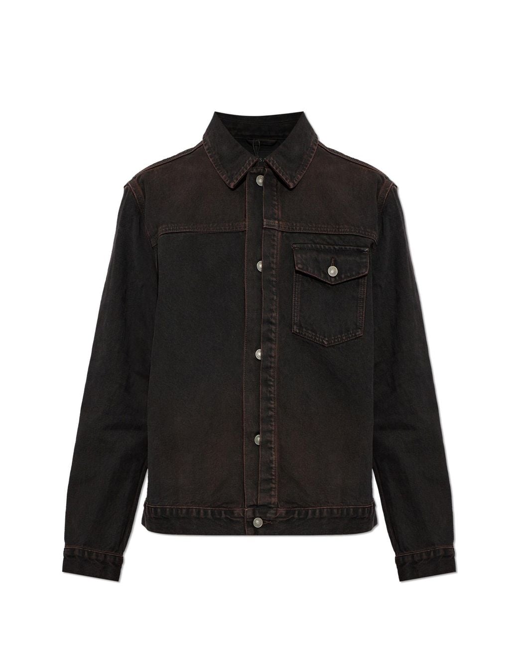 AllSaints Black 'Roth' Denim Jacket for men
