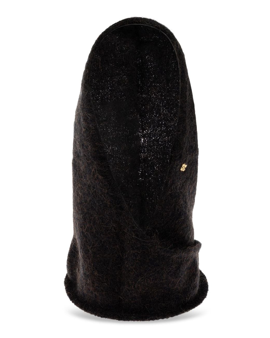 Ganni Black Hood With Drawstrings