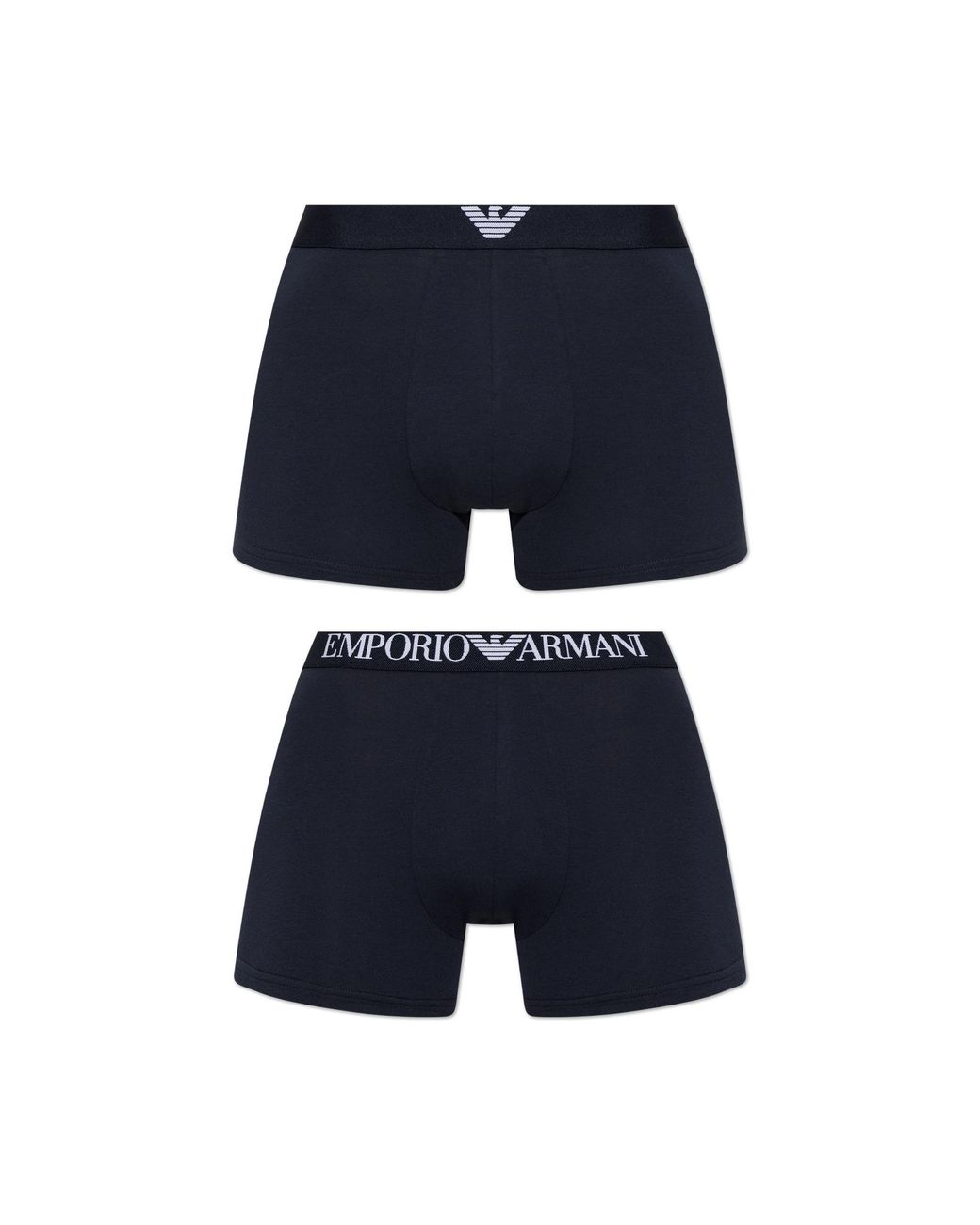 Emporio Armani Blue 2-Pack Of Cotton Boxers for men