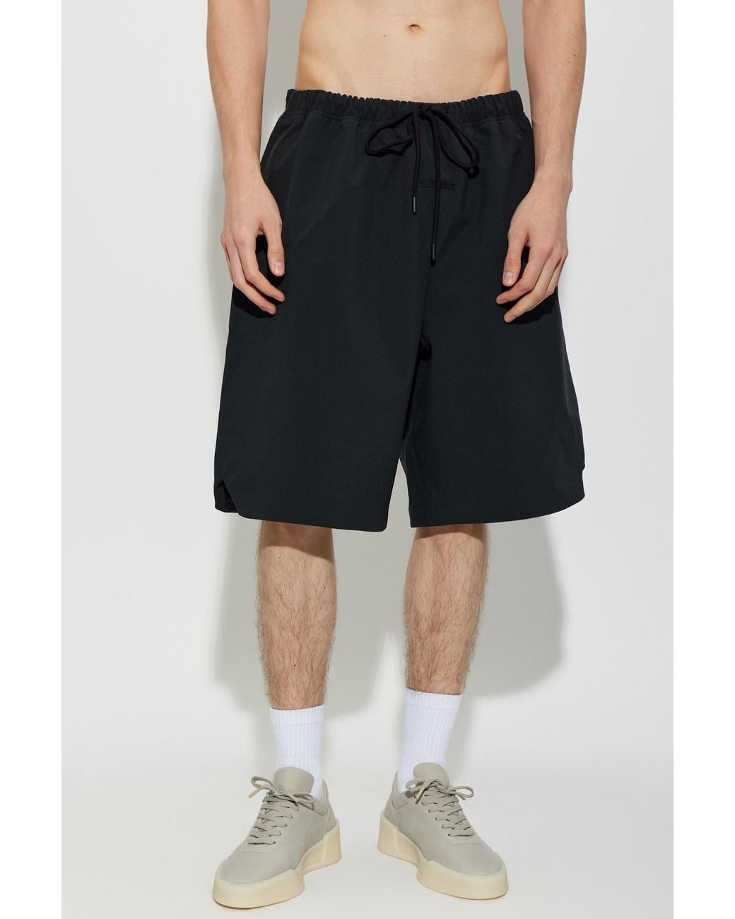 Fear Of God Blue Shorts With Embroidered Logo for men