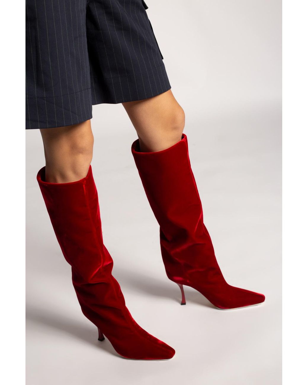 Jimmy Choo 'chad' Heeled Boots in Red | Lyst