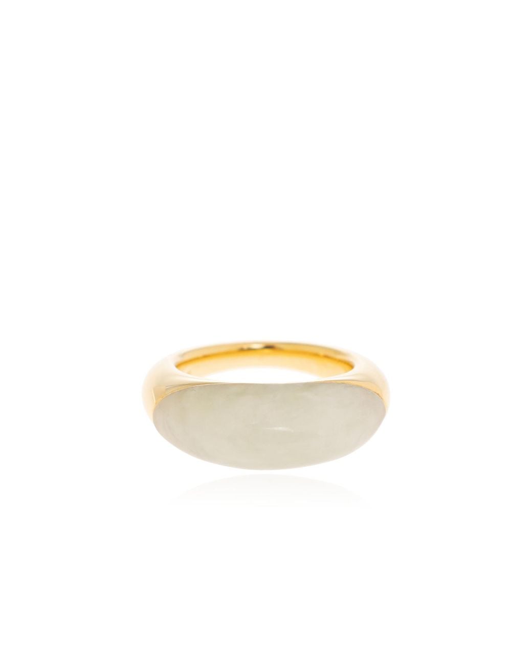 LIE STUDIO Metallic 'Beatrice' Ring With Semi-Precious Stone