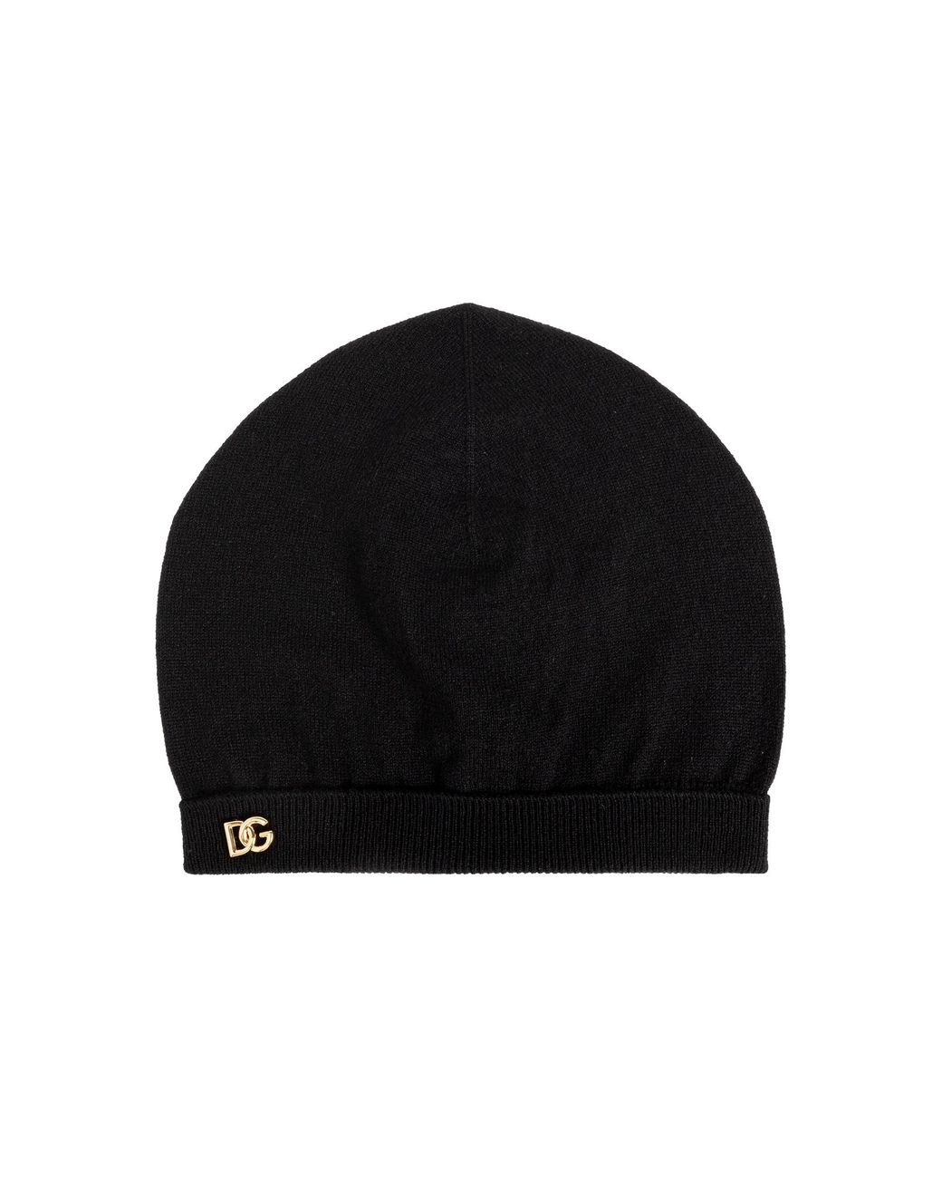 Dolce & Gabbana Black Cashmere Hat With Appliqué