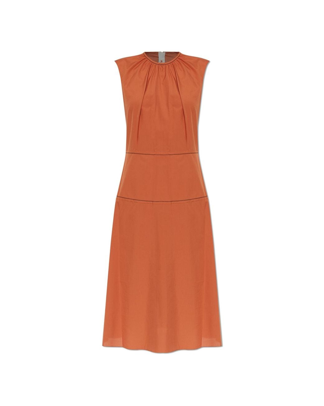 Marni Orange Sleeveless Cotton Dress