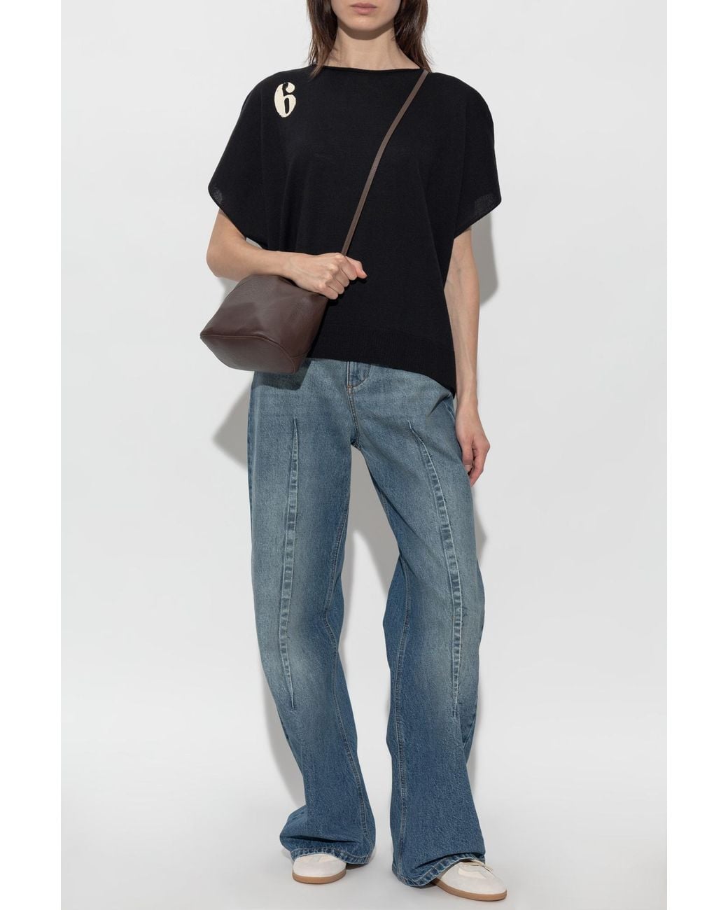 MM6 by Maison Margiela Blue Jeans With Stitching On The Legs