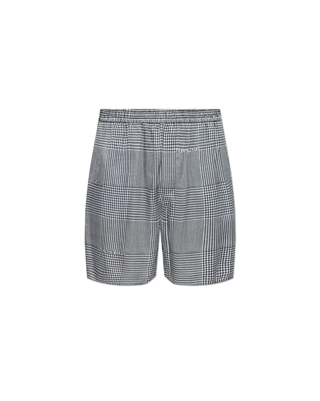 Balmain Gray Houndstooth Trousers for men