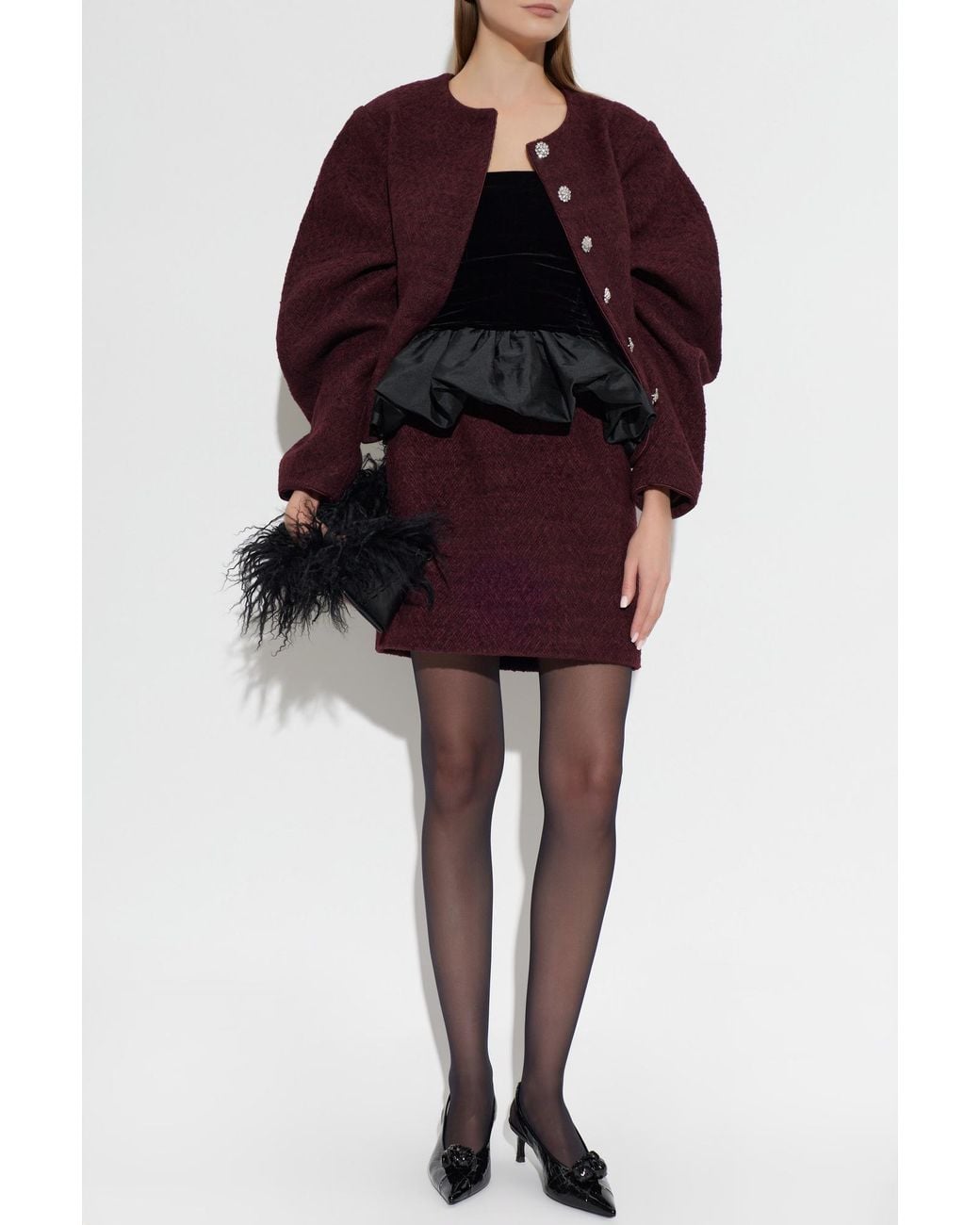 ROTATE BIRGER CHRISTENSEN Red Short Skirt