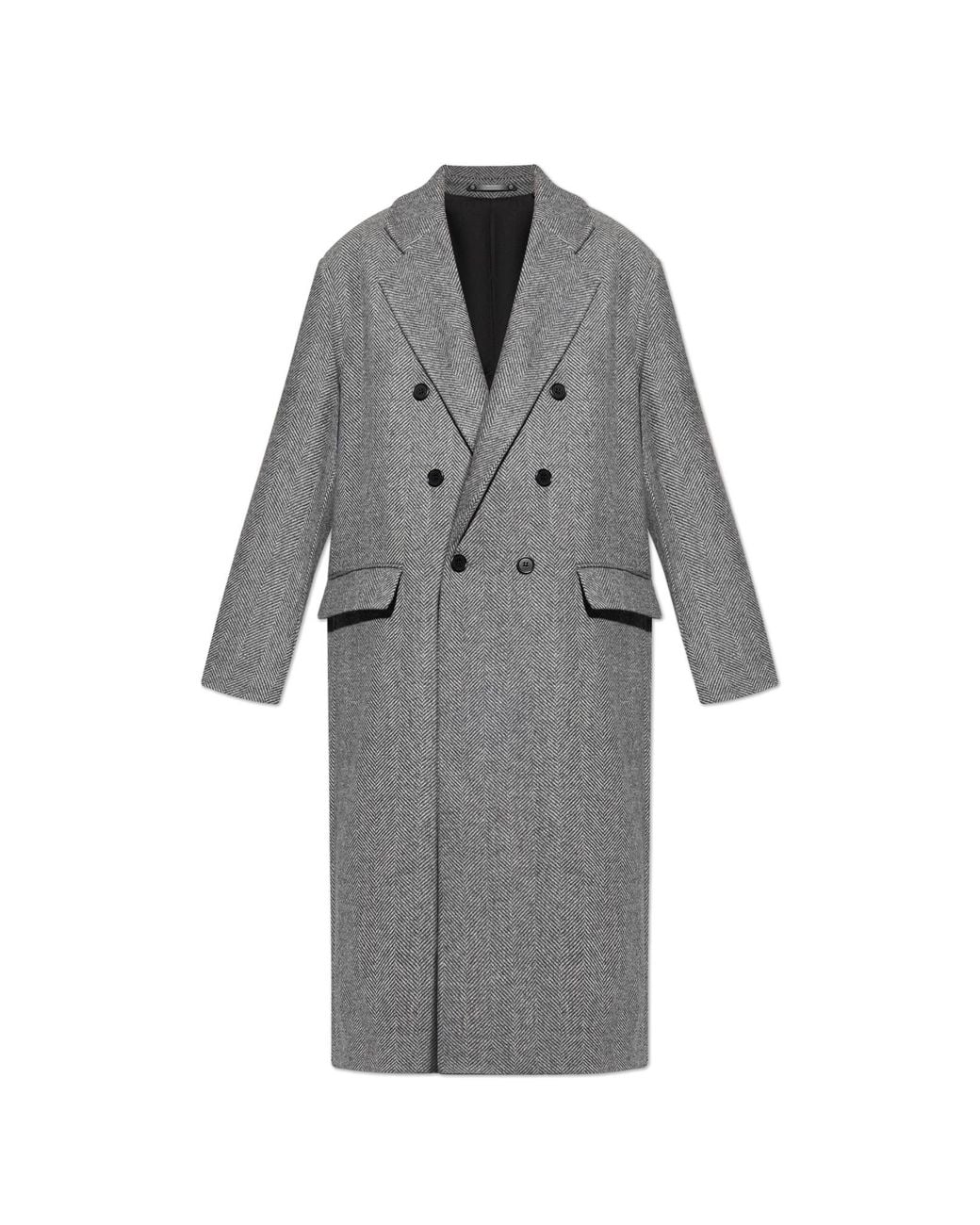 AllSaints Gray Coat "Ezra" for men