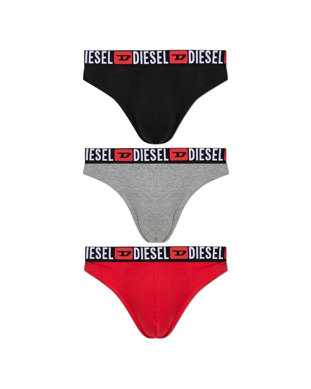 DIESEL Red 3-Pack Of "Rick-D-Core" Strings for men