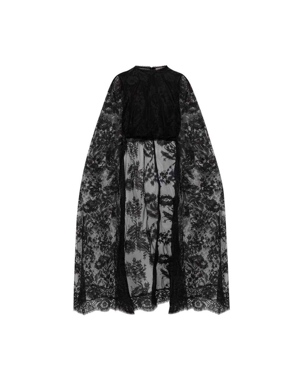 Zimmermann Black Lace Top With Asymmetric Cut