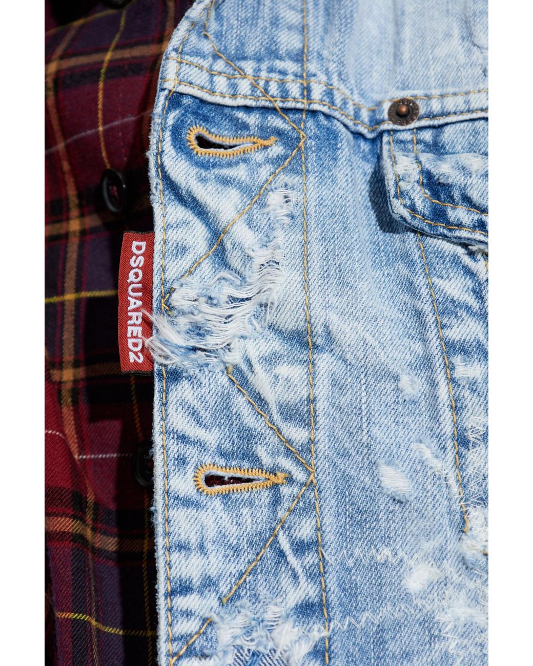 DSquared² Blue Denim Jacket With 'Vintage' Effect