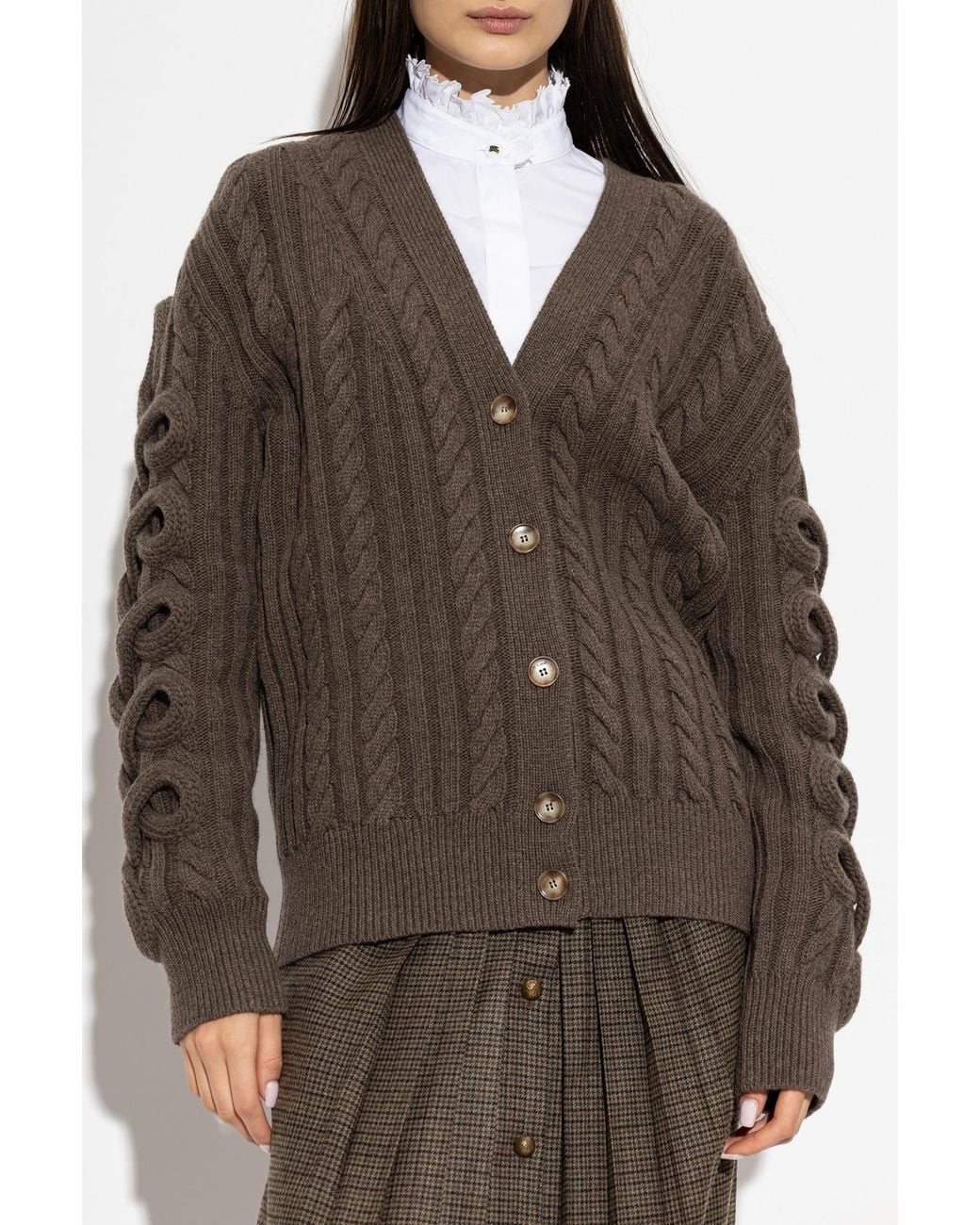 Etro Brown Wool Cardigan