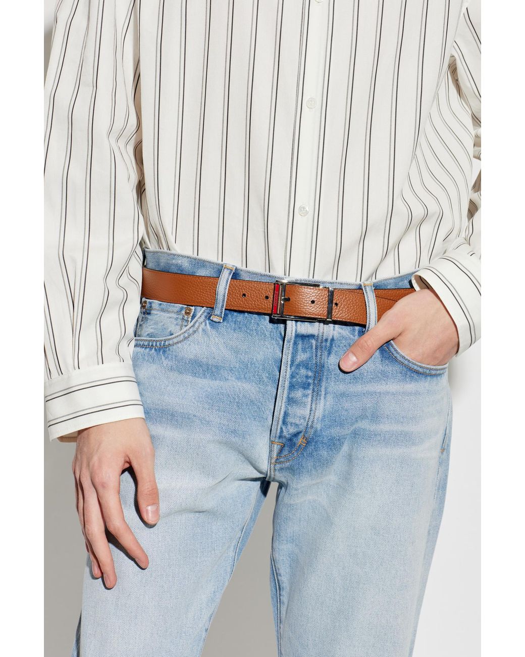 Ferragamo Brown Reversible Belt for men
