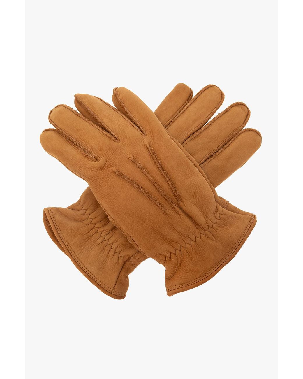 Ugg Brown Leather Gloves for men
