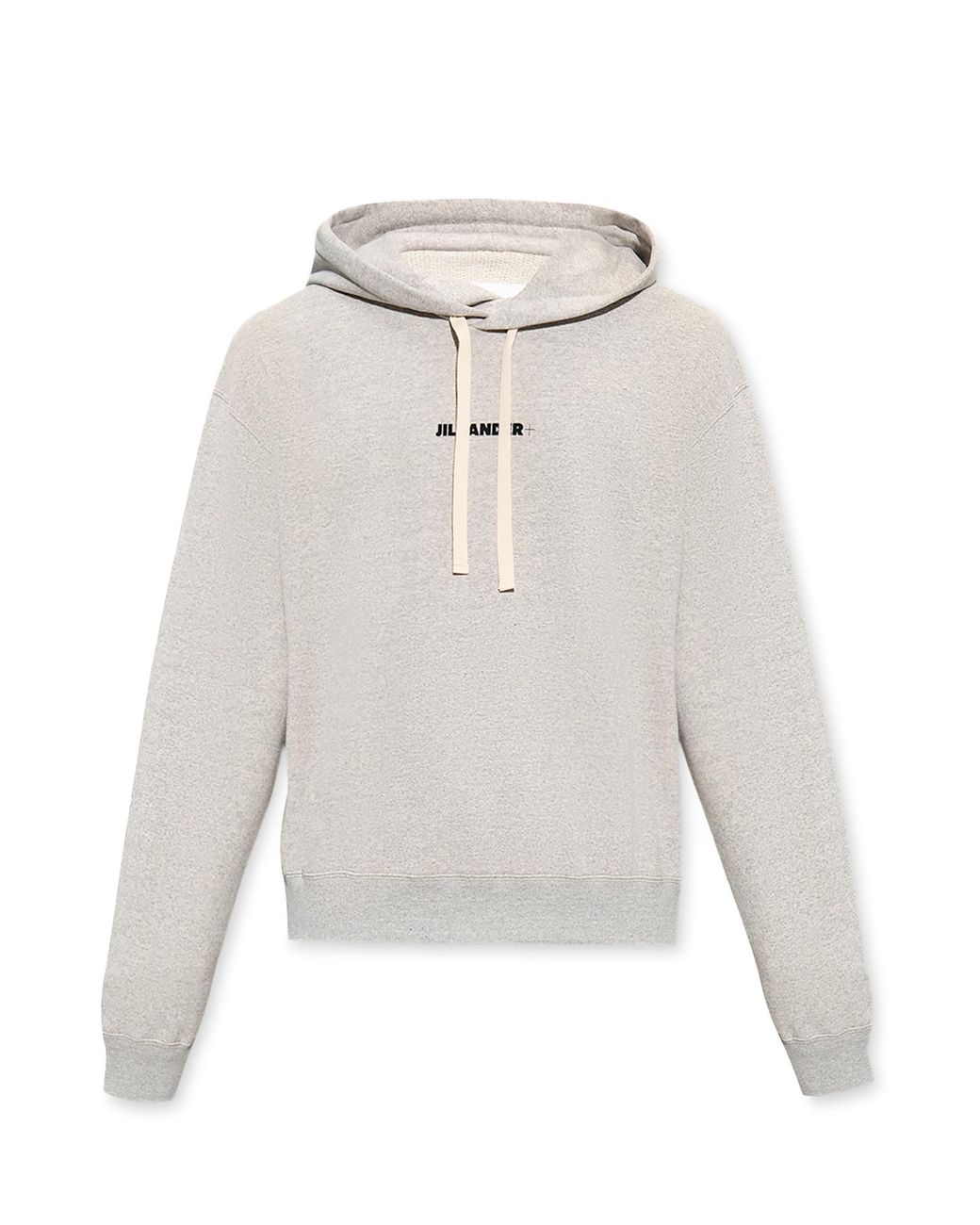 Jil Sander Gray Logo-Printed Hoodie for men