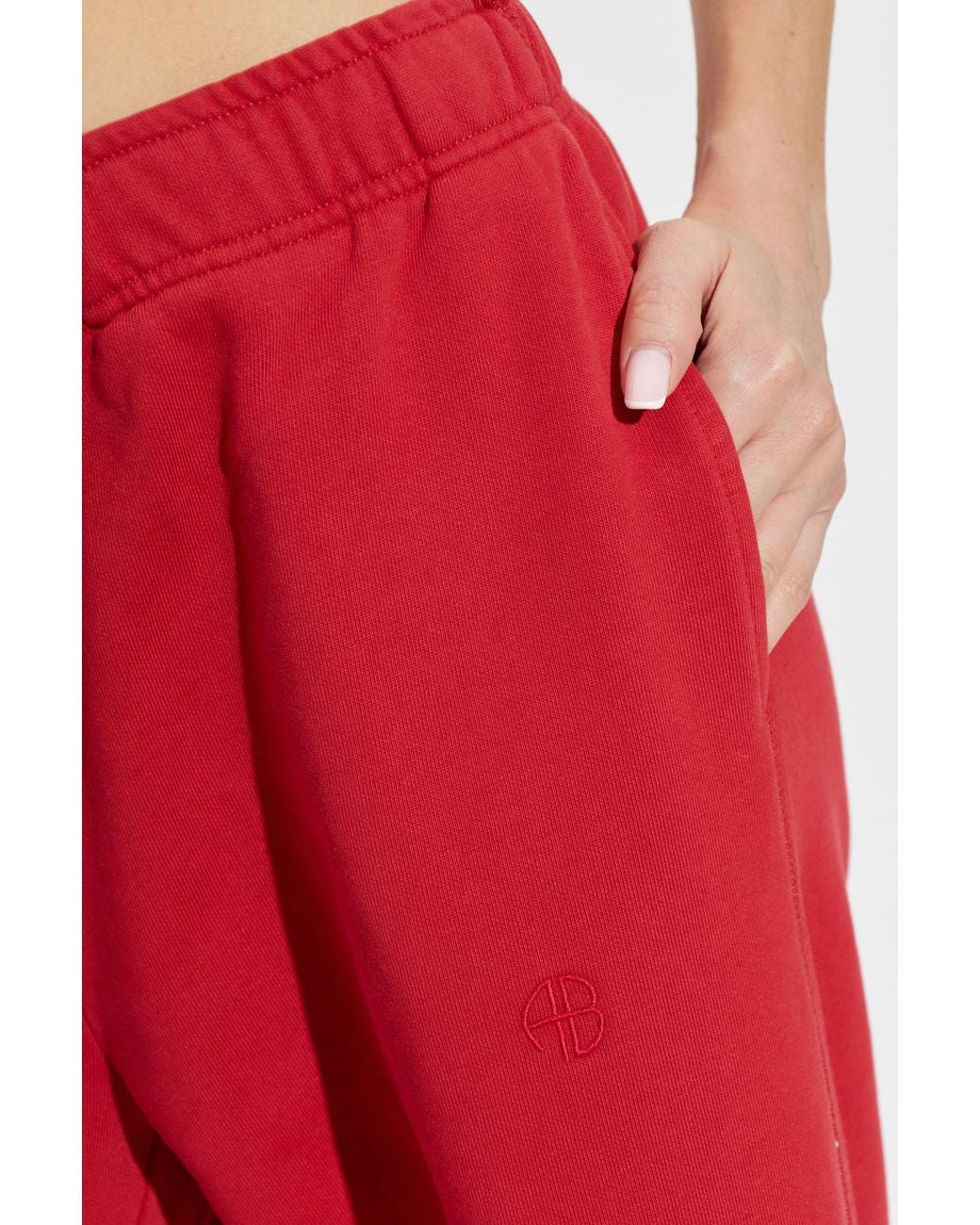 Anine Bing Red Kacey' Sweatpants