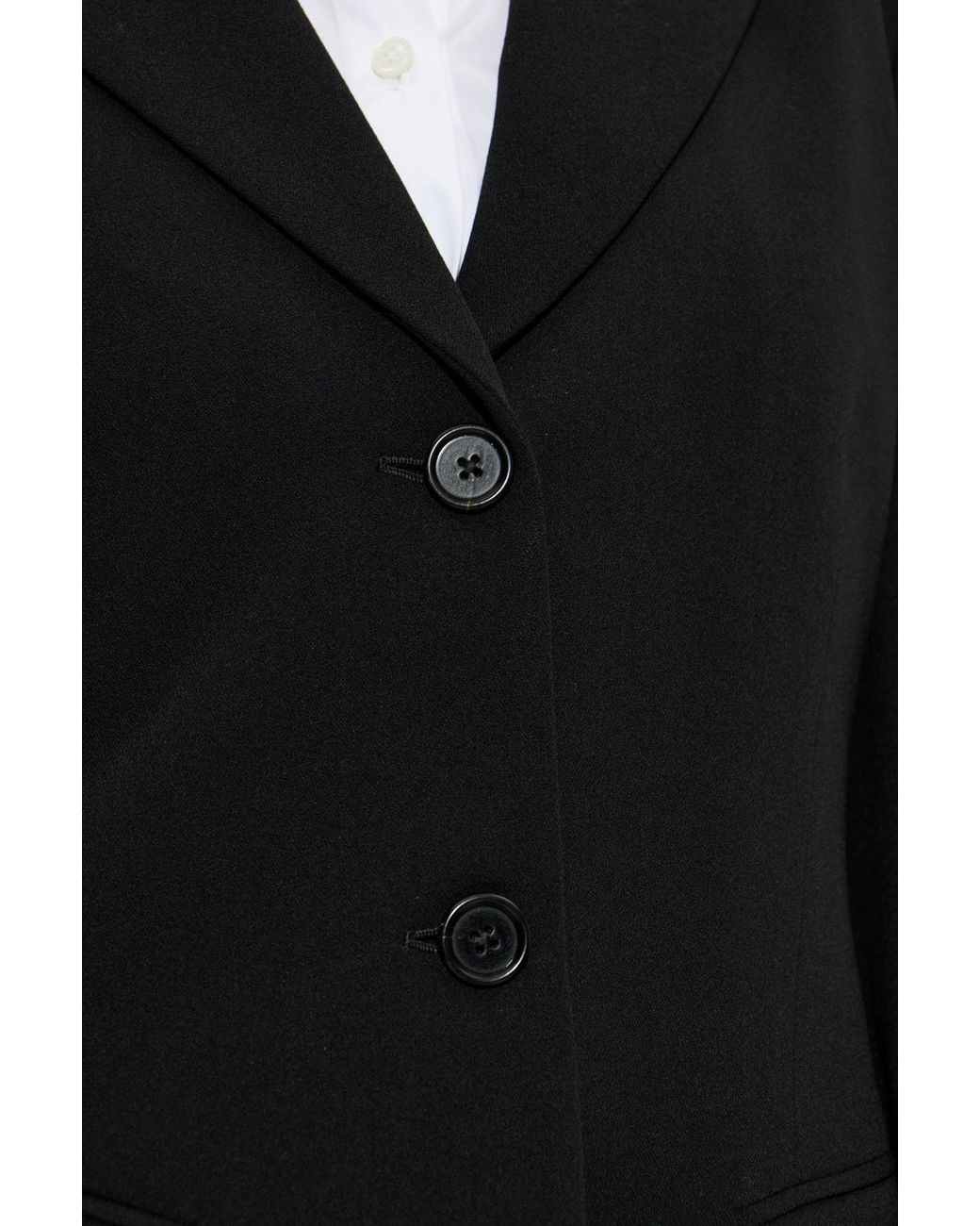 Jil Sander Black Wool Blazer With Notch Lapels