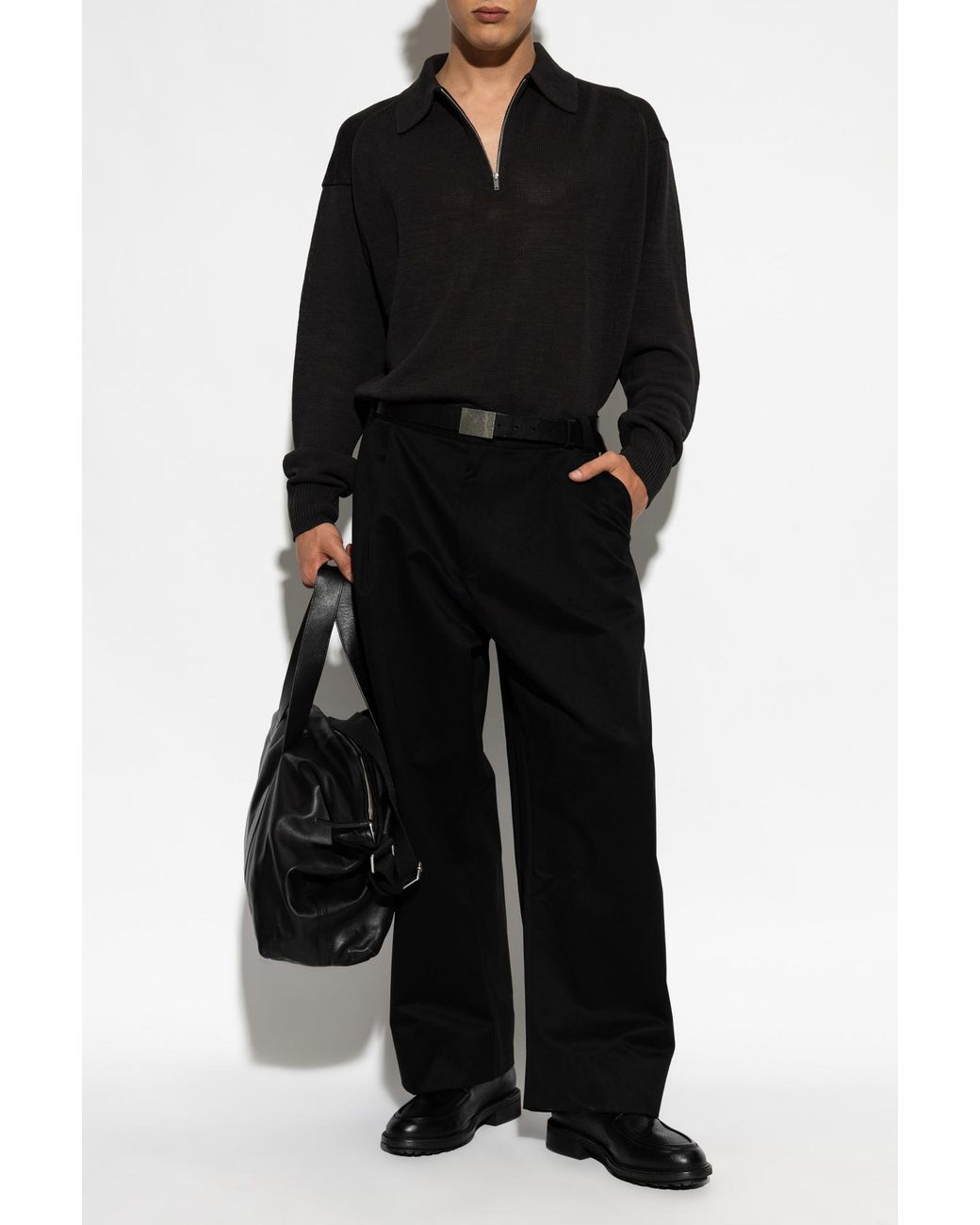 Studio Nicholson Black 'Sorte' Trousers for men